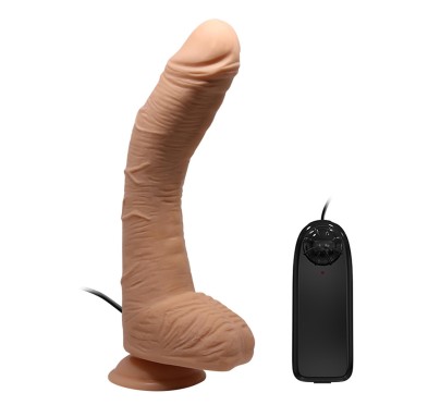 Dildo zakrzywiony penis przyssawka pilot 28 cm